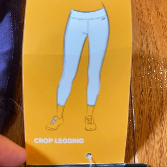 Avia Womens Purple Prestige Crop Legging Moisture Wicking Ruching Leg Activewear - Picture 8 of 15